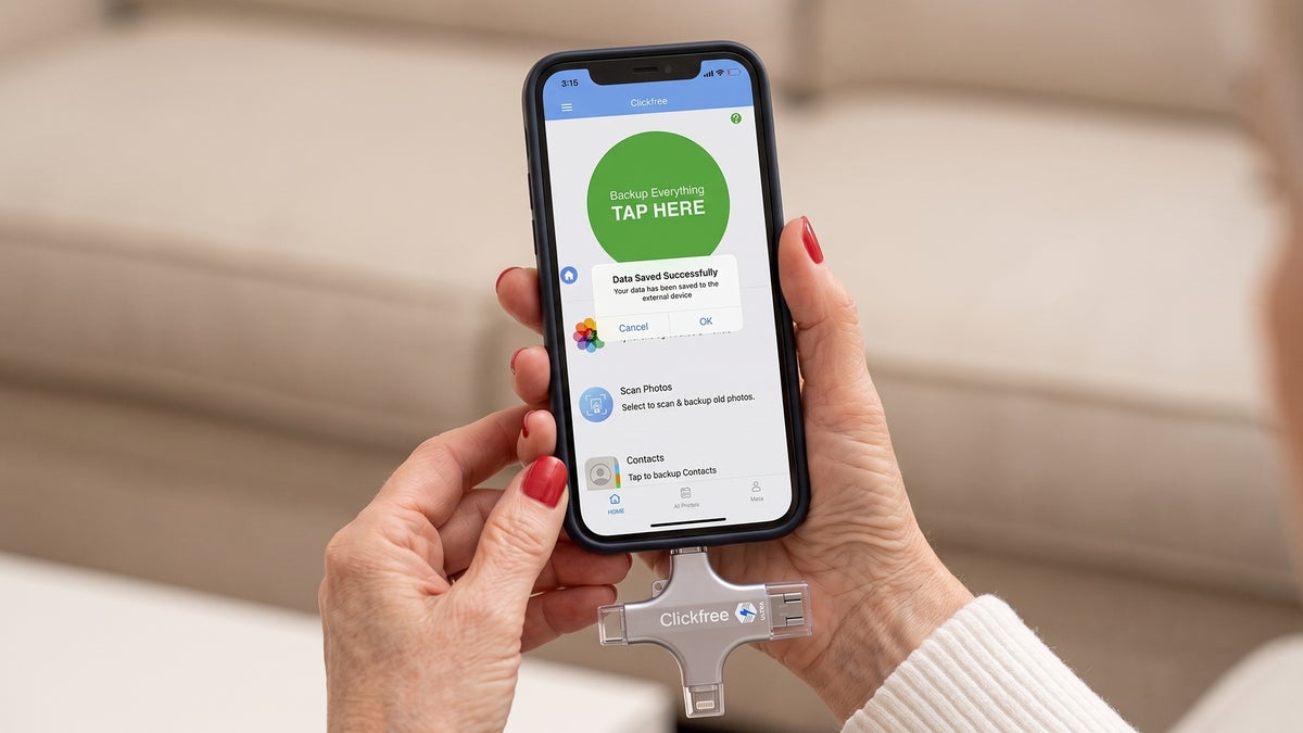 This Odd Little Clickfree Stick Backed Up My Whole Phone In One Click